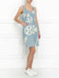 Платье-футляр из денима с принтом Moschino  –  Модель Общий вид
