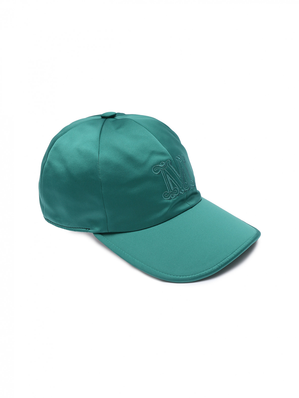 Однотонная кепка с логотипом Max Mara  –  Общий вид  – Цвет:  Зеленый
