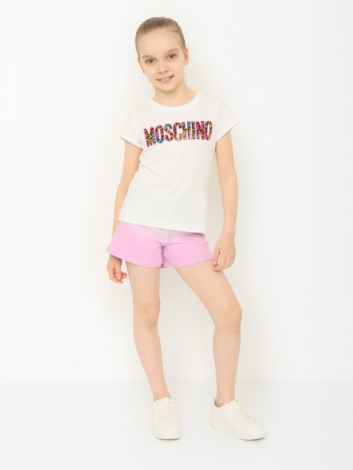 Шорты с эффектом-омбре Stella McCartney kids - МодельОбщийВид