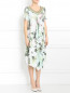 Платье-миди из вискозы свободного кроя с цветочным узором Antonio Marras  –  Модель Верх-Низ