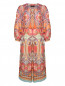 Платье в бохо стиле с узором Luisa Spagnoli  –  Общий вид