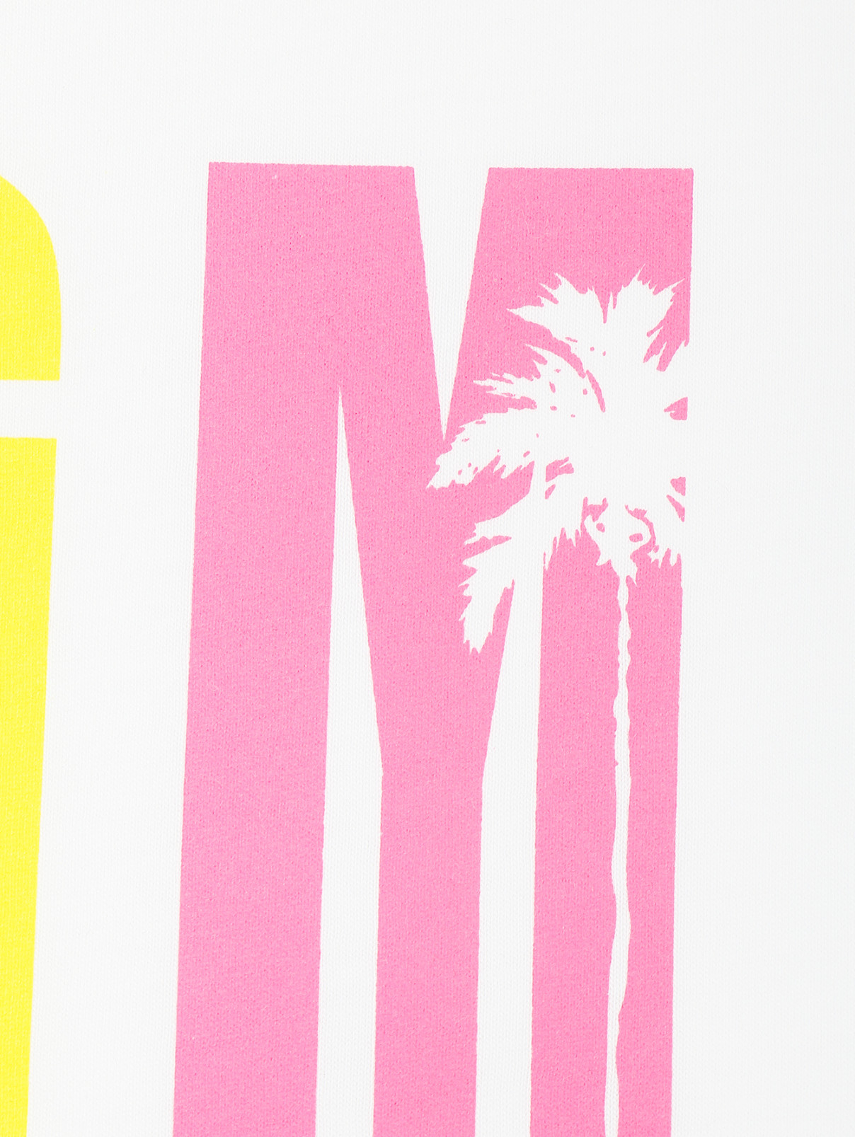 Хлопковая футболка с принтом MSGM  –  Деталь1  – Цвет:  Белый
