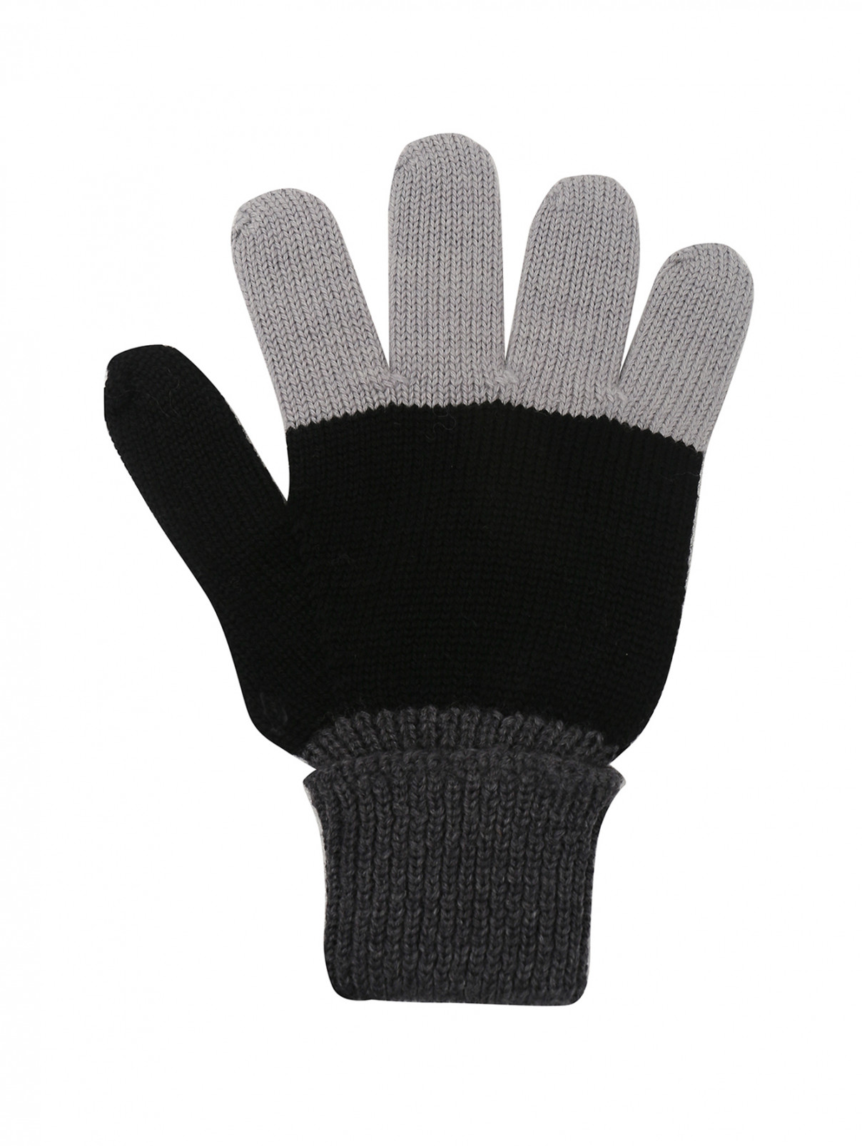 Трикотажные перчатки мелкой вязки IL Trenino  –  Обтравка1  – Цвет:  Серый
