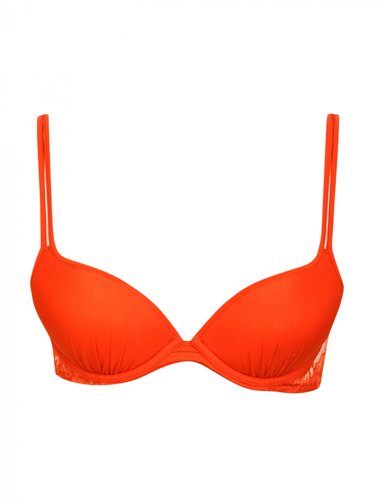 Бюстгальтер-бра с кружевом La Perla  –  Общий вид  – Цвет:  Оранжевый