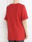 Удлиненная блуза из хлопка с коротким рукавом Voyage by Marina Rinaldi  –  МодельВерхНиз1