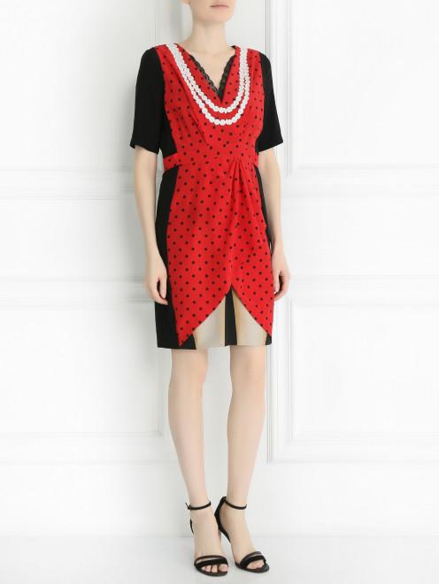 Платье из шелка с узором Moschino Couture - Модель Общий вид