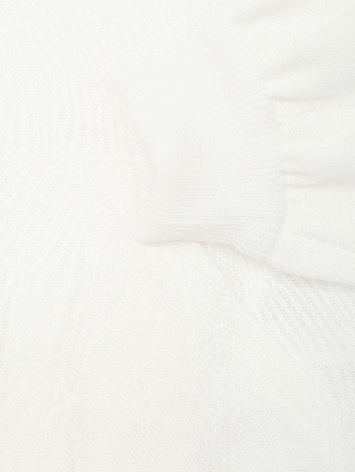 Толстовка из хлопка на молнии Max Mara  –  Деталь1  – Цвет:  Белый