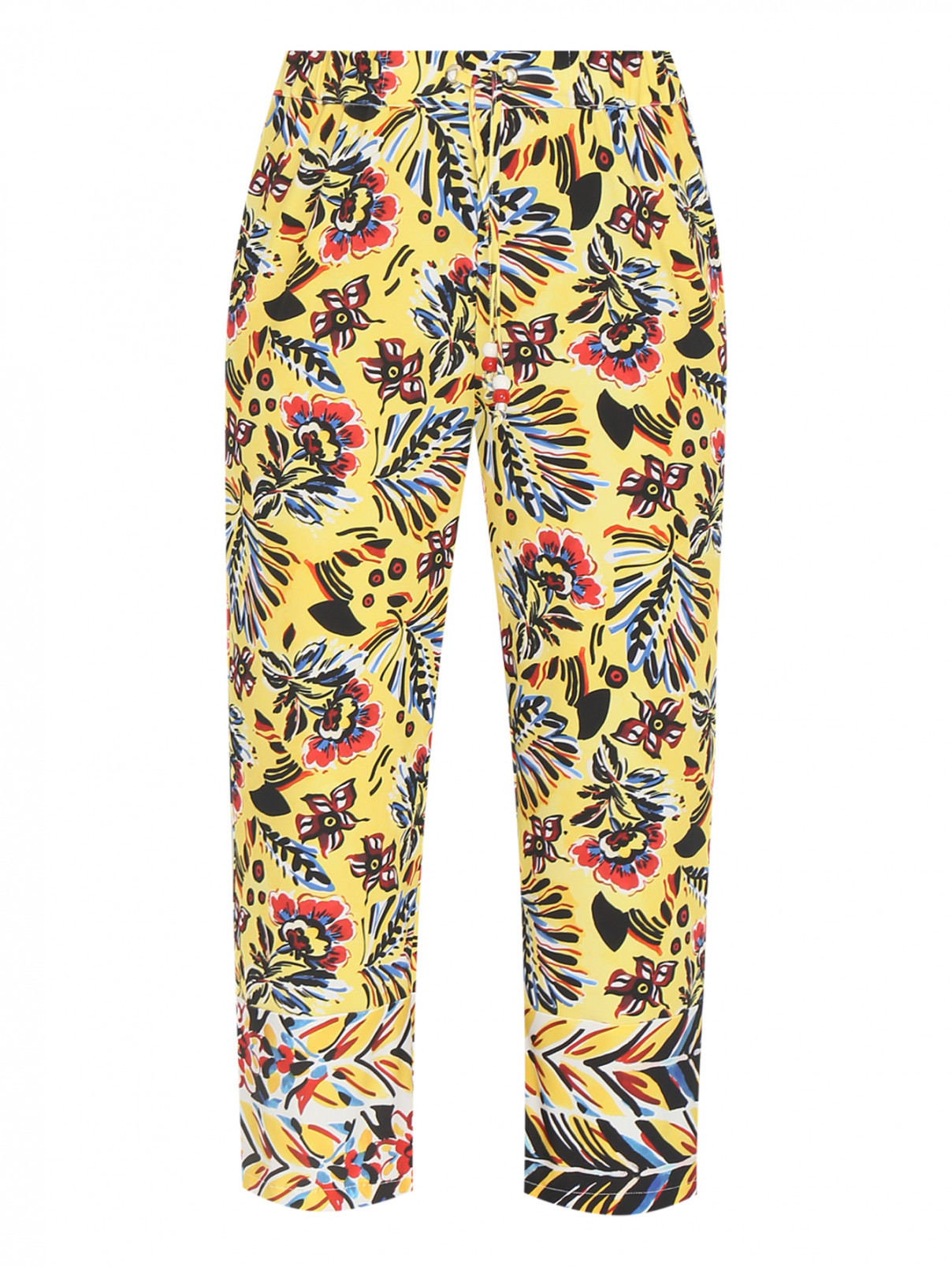 Трикотажные брюки с узором Marina Rinaldi  –  Общий вид  – Цвет:  Узор