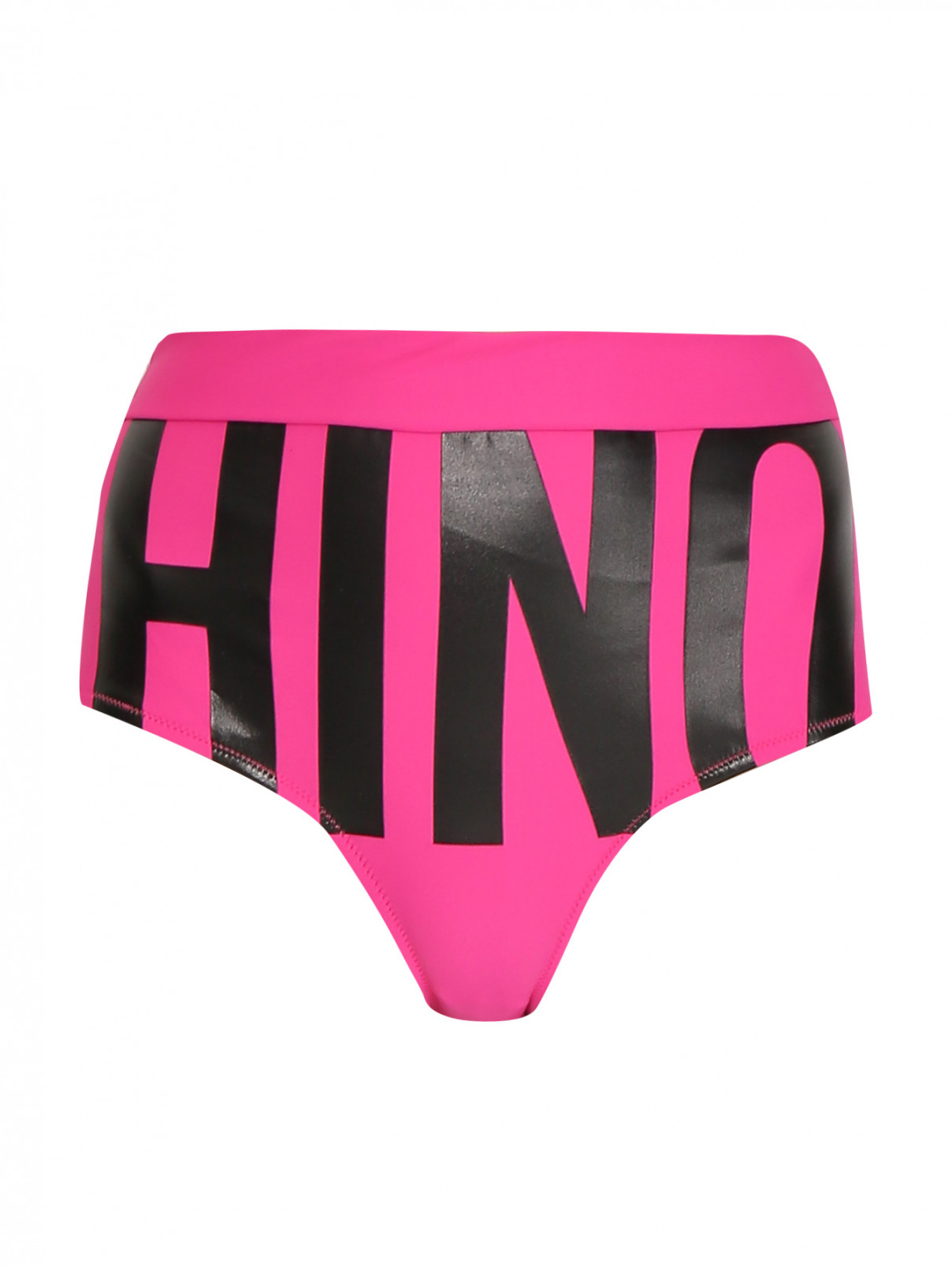 Купальник низ с контрастным принтом Moschino Swim  –  Общий вид  – Цвет:  Розовый
