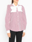 Блуза из хлопка с узором полоска Moschino  –  МодельВерхНиз
