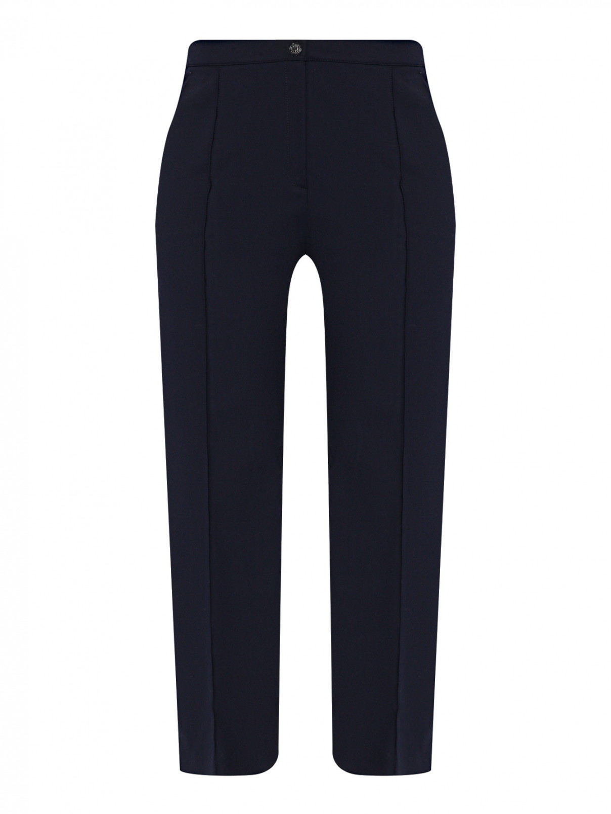 Трикотажные брюки с карманами Marina Rinaldi  –  Общий вид  – Цвет:  Синий