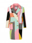Пальто двубортное из смесового хлопка с декоративной отделкой Moschino Couture  –  Общий вид