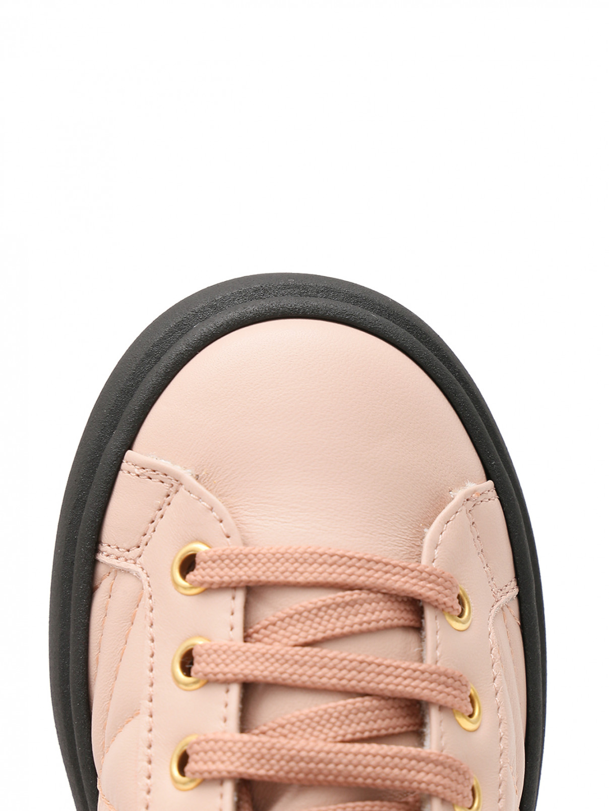 Ботинки из кожи на шнуровке Missouri  –  Обтравка3  – Цвет:  Розовый