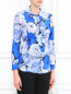 Блуза с цветочным узором декорированная оборками Moschino Cheap&Chic  –  Модель Верх-Низ