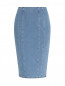 Джинсовая юбка-карандаш с декоративными отстрочками Ashley Graham x Marina Rinaldi  –  Общий вид