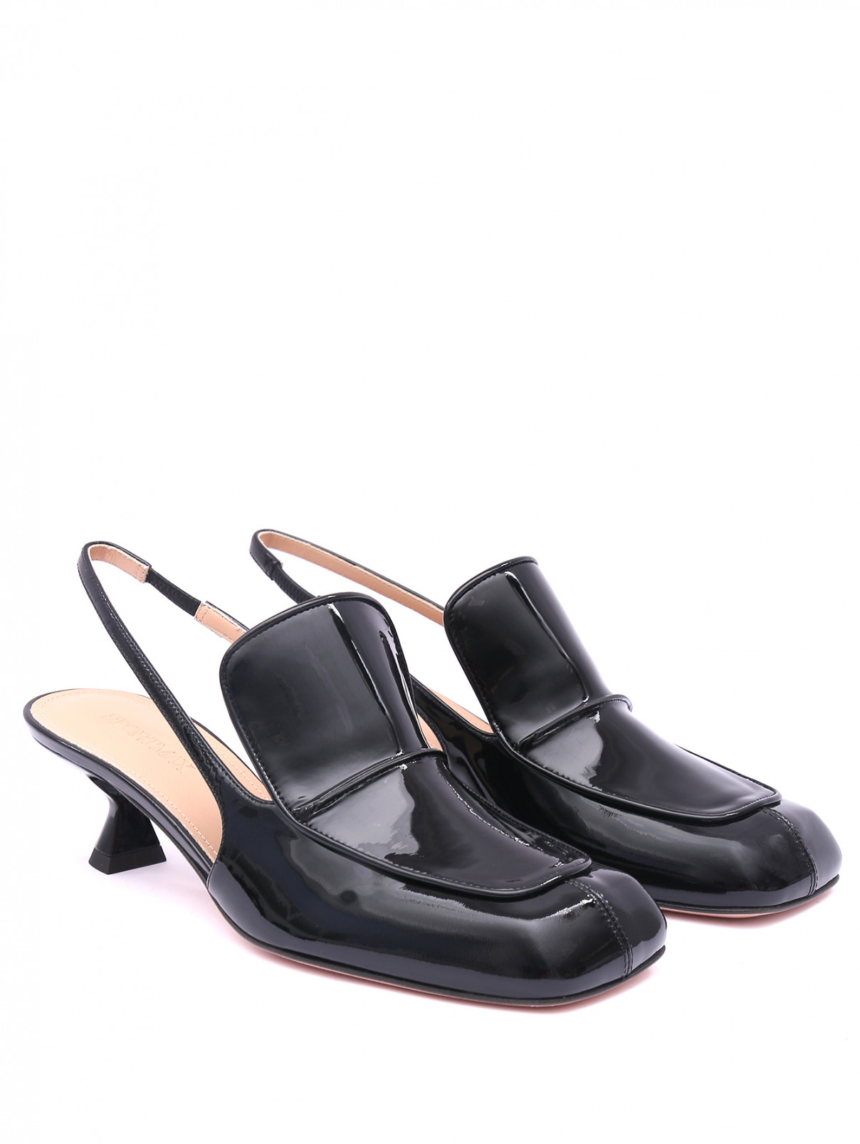 Туфли из лакированной кожи Sportmax  –  Общий вид  – Цвет:  Черный