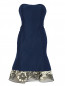 Платье из шелка с кружевной вставкой Carolina Herrera  –  Общий вид