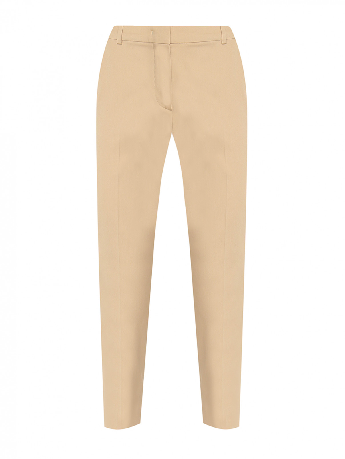 Укороченные брюки из хлопка Max Mara  –  Общий вид  – Цвет:  Бежевый
