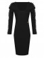 Трикотажное платье на молнии и плиссированными аппликациями Cavalli class  –  Общий вид
