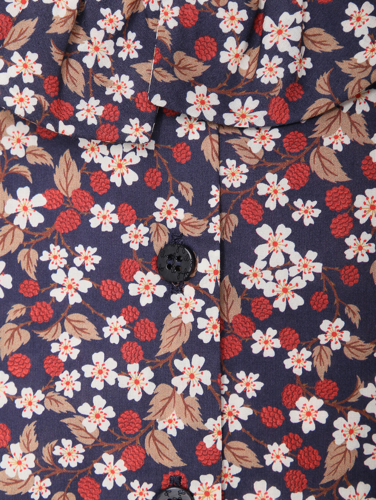 Хлопковая блуза с узором Il Gufo  –  Деталь  – Цвет:  Узор