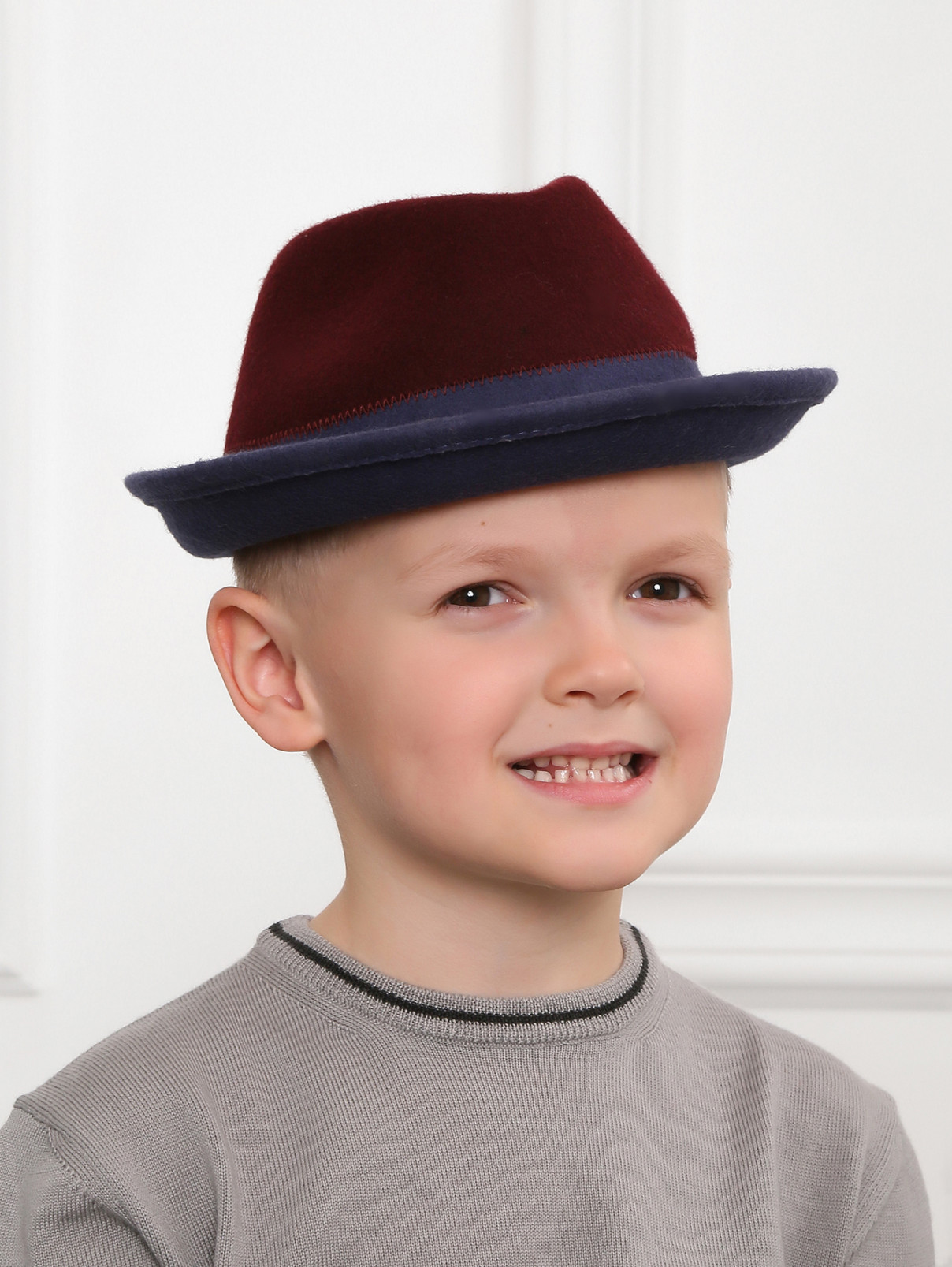 Шляпа из шерсти с узкими полями Il Gufo  –  Модель Общий вид  – Цвет:  Красный