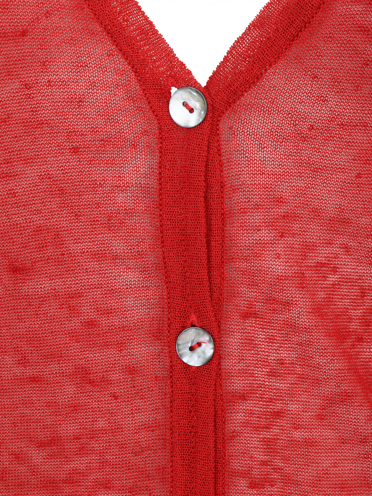 Кардиган с боковыми карманами Marina Rinaldi  –  Деталь  – Цвет:  Красный