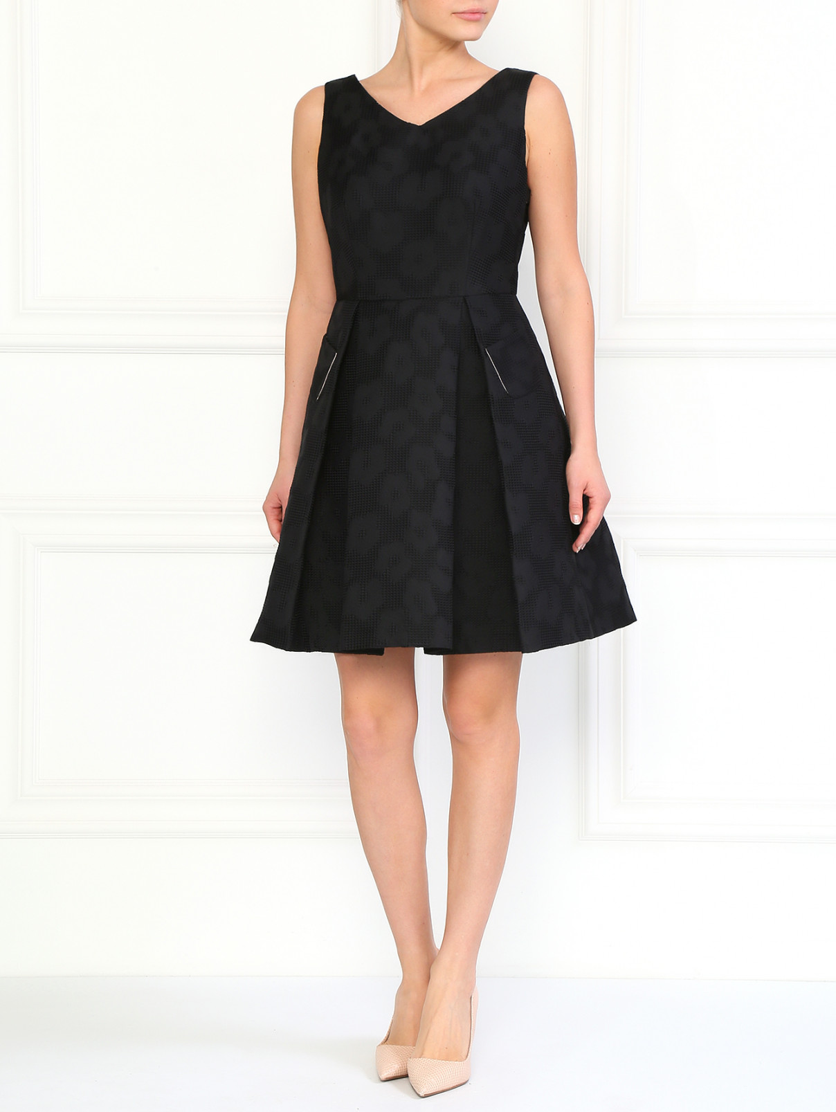 Платье с боковыми карманами Armani Collezioni  –  Модель Общий вид  – Цвет:  Черный