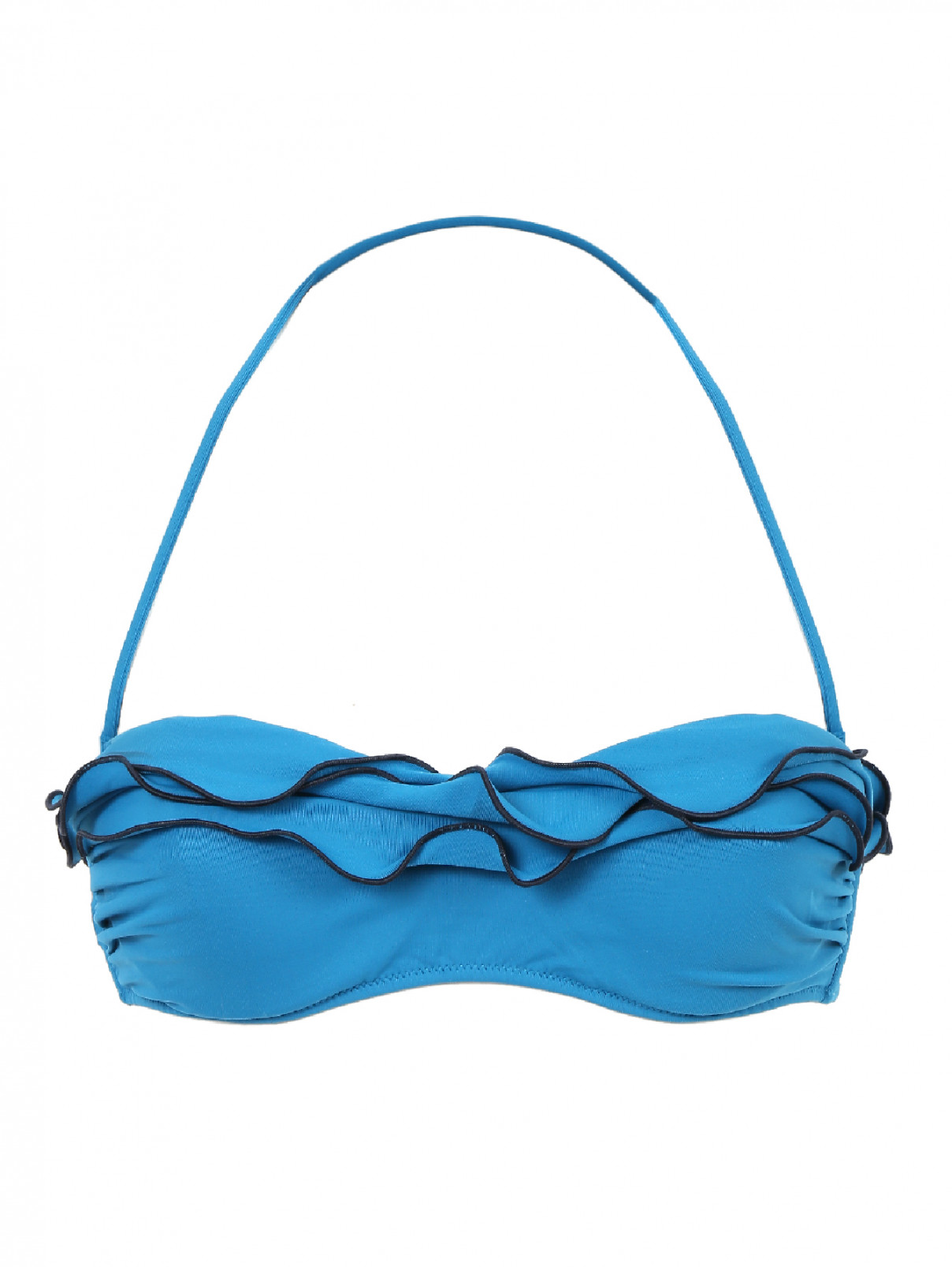 Верх от купальника с контрастной отделкой La Perla  –  Общий вид  – Цвет:  Синий