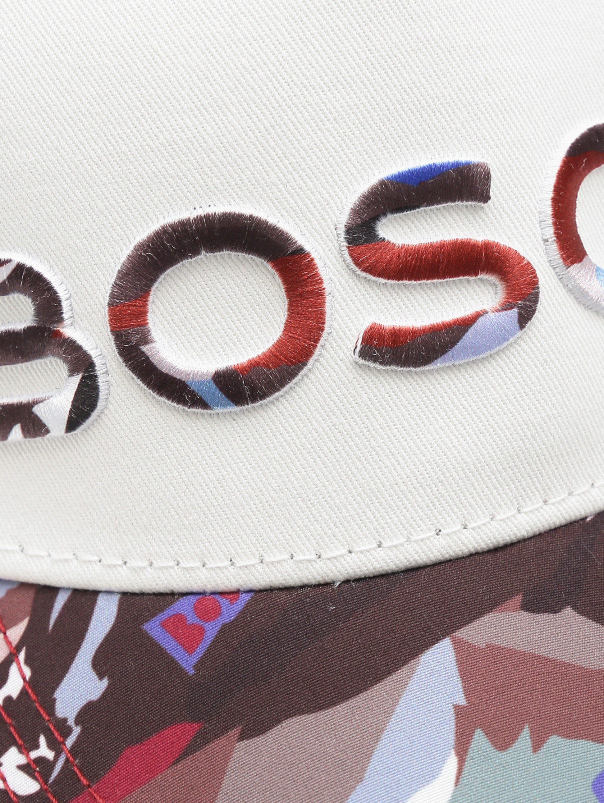 Бейсболка хлопковая с принтом BOSCO  –  Деталь  – Цвет:  Белый