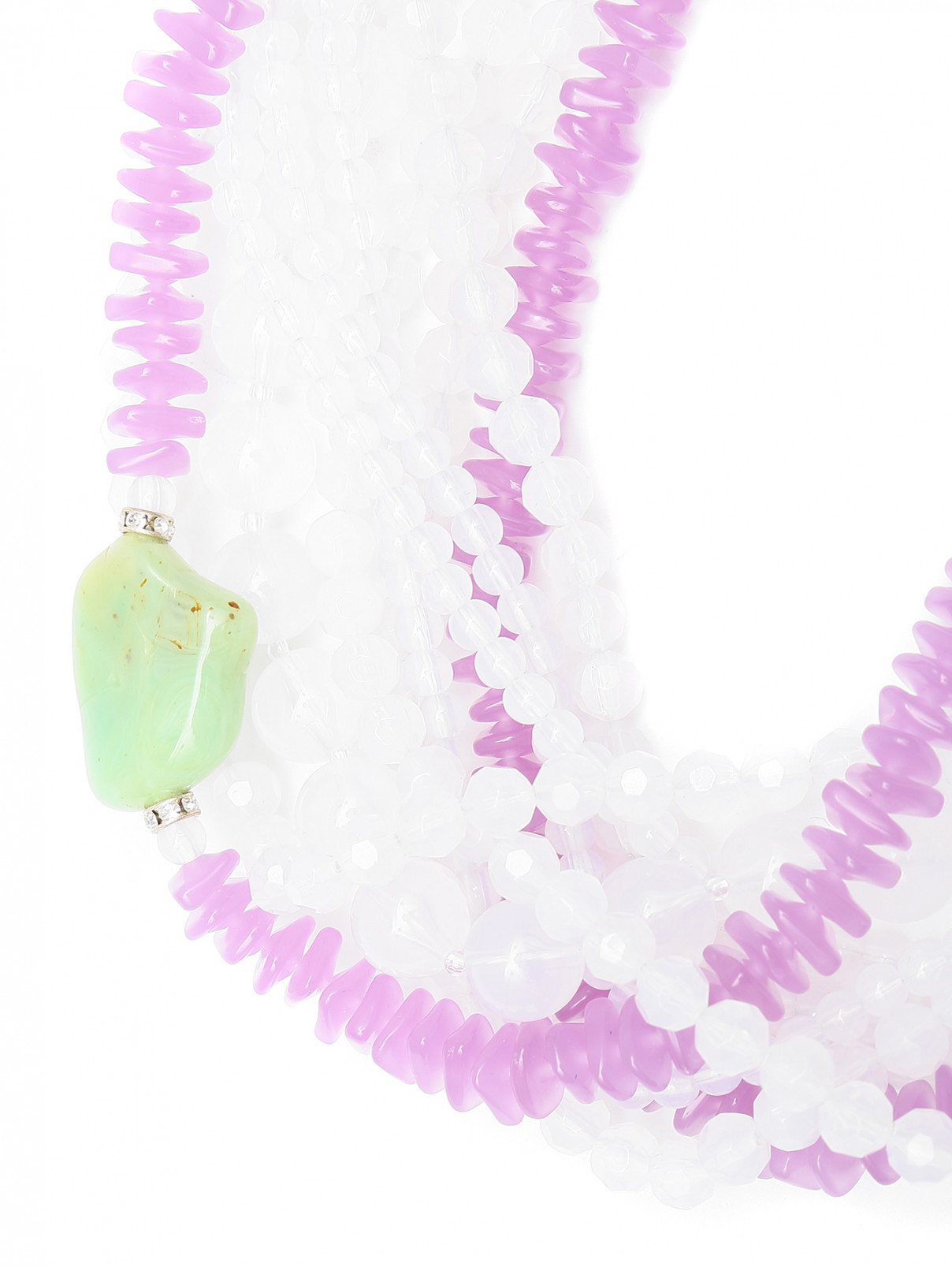 Ожерелье из бусин и камней с кристаллами Angela Caputi  –  Деталь  – Цвет:  Мультиколор