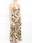 Платье-миди с узором и вырезом на спине Mariella Burani  –  Модель Верх-Низ