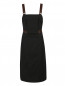 Платье- сарафан из хлопка с кожаными ремешками Alberta Ferretti  –  Общий вид