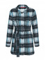 Рубашка-пальто из шерсти с узором "клетка" Marina Rinaldi  –  Общий вид