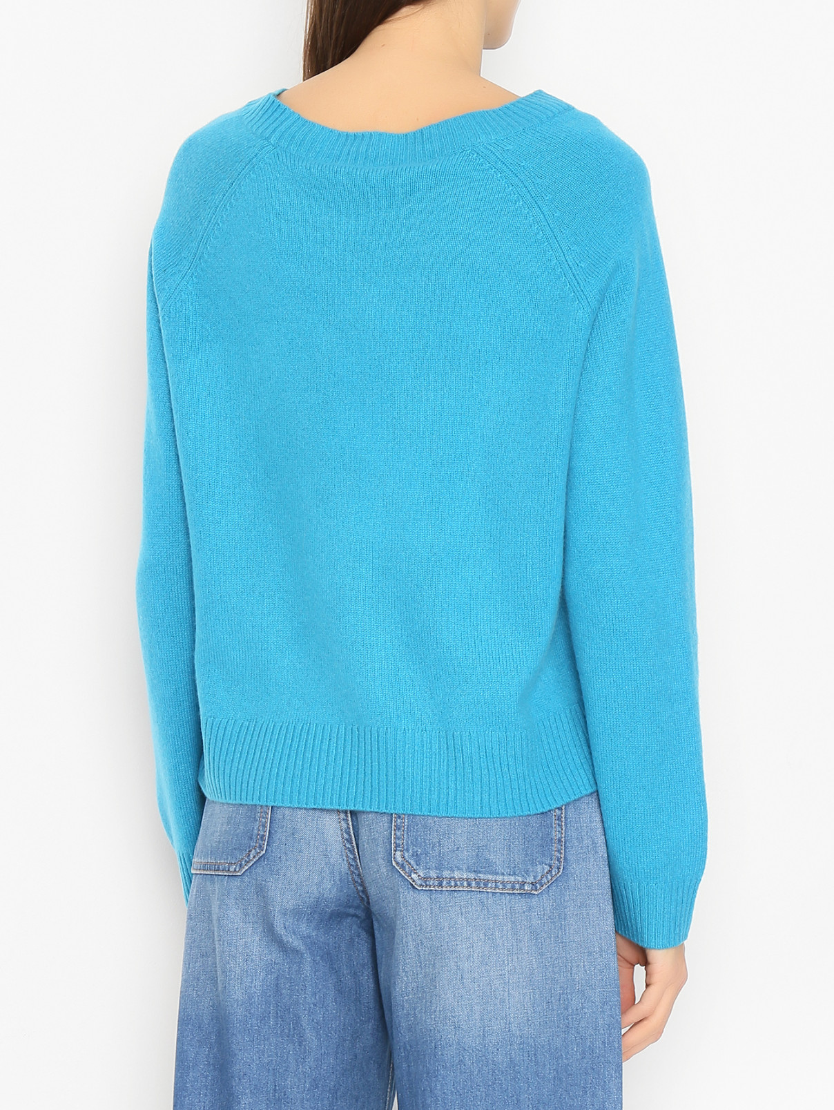 Базовый джемпер из кашемира Weekend Max Mara  –  МодельВерхНиз1  – Цвет:  Синий