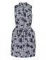Платье-мини из льна с узором Tommy Hilfiger  –  Общий вид