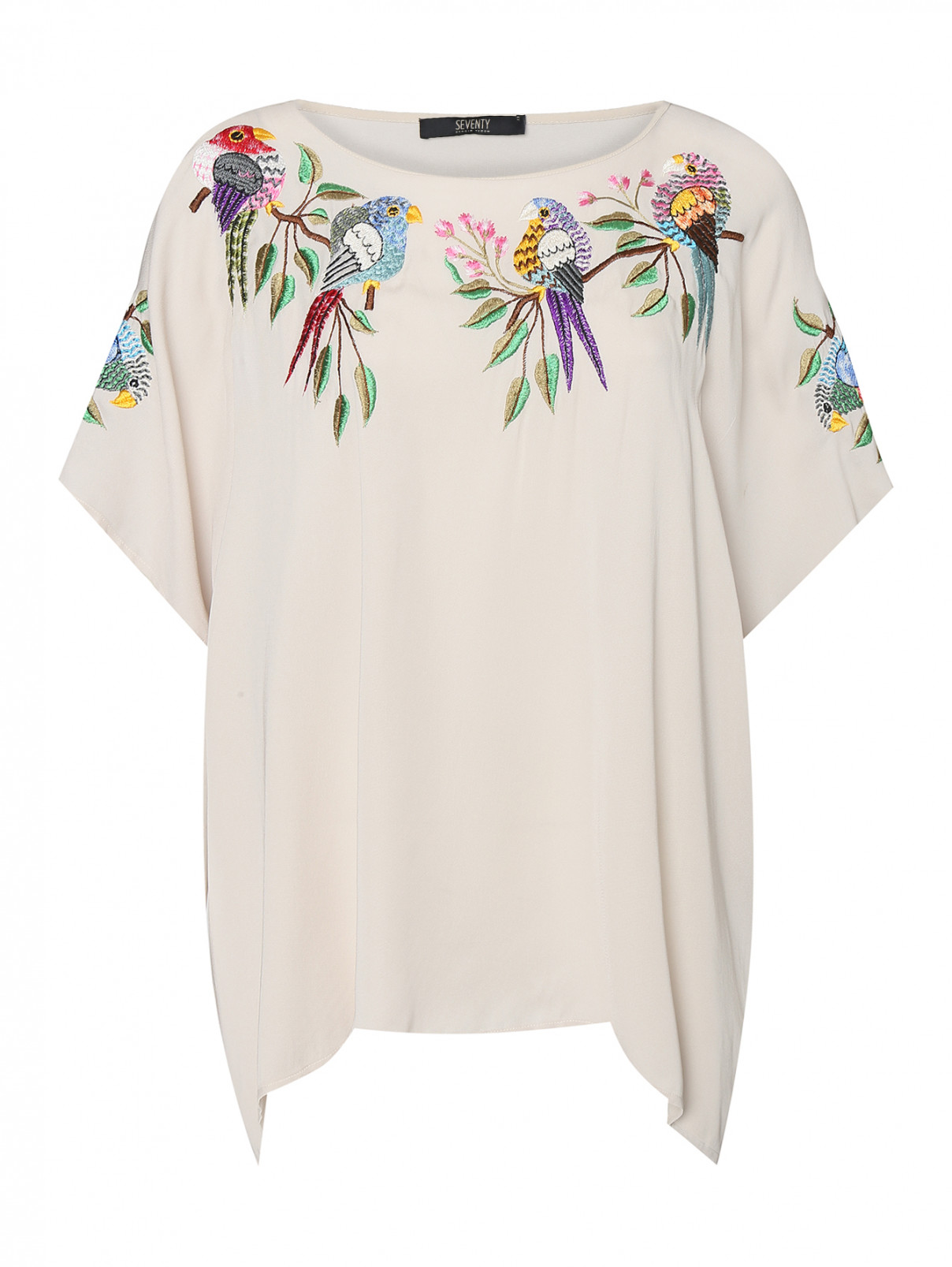 Блуза свободного кроя с вышивкой Seventy  –  Общий вид