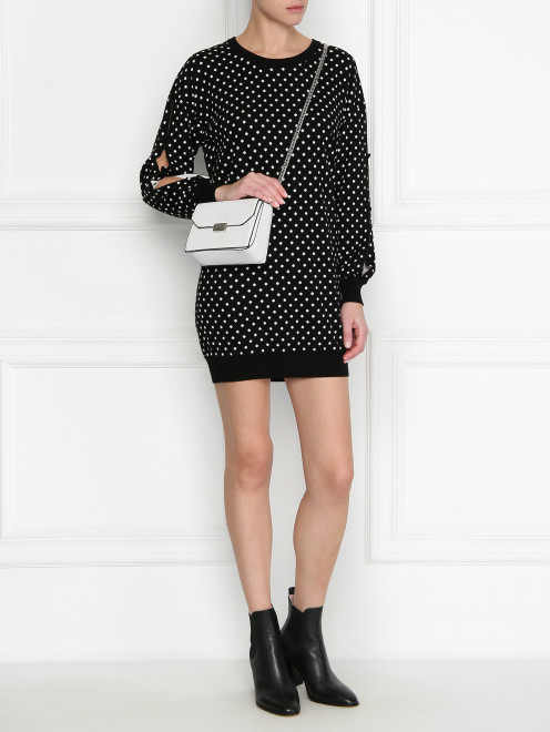 Платье из хлопкового трикотажа в горох Moschino Boutique - МодельОбщийВид