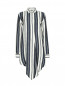 Блуза асимметричного кроя с узором "полоска" Jil Sander  –  Общий вид