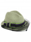 Шляпа с декоративной сеткой и контрастной отделкой Emporio Armani  –  Общий вид