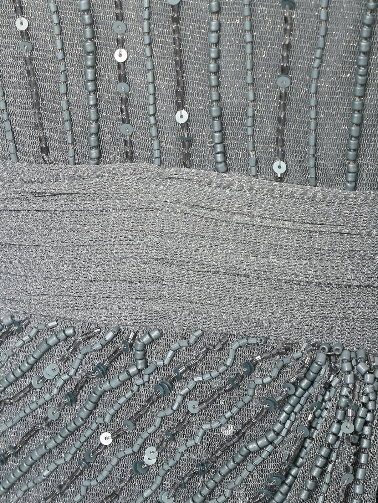 Платье-макси, декорированное паетками и бисером Rosa Clara  –  Деталь1  – Цвет:  Серый