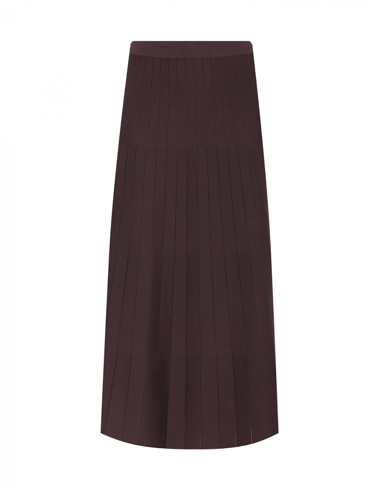 Трикотажная юбка в рубчик MRZ  –  Общий вид  – Цвет:  Фиолетовый