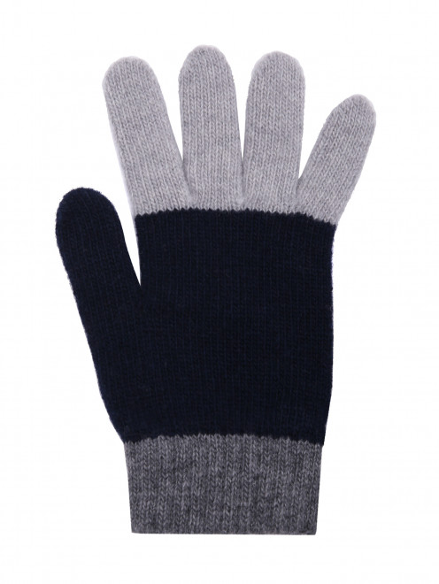 Трехцветные шерстяные перчатки Il Gufo - Обтравка1