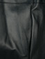 Кожаный плащ с контрастным подкладом и рукавом 3/4 Yves Salomon  –  Деталь1