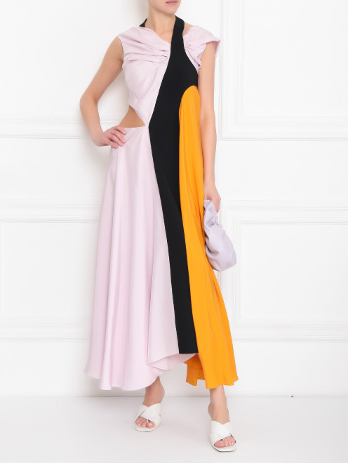 Платье из шелка ассиметричного кроя Nina Ricci - МодельОбщийВид