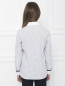Рубашка в полоску с жабо Aletta Couture  –  МодельВерхНиз1