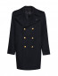Двубортное пальто из шерсти с карманами LARDINI  –  Общий вид