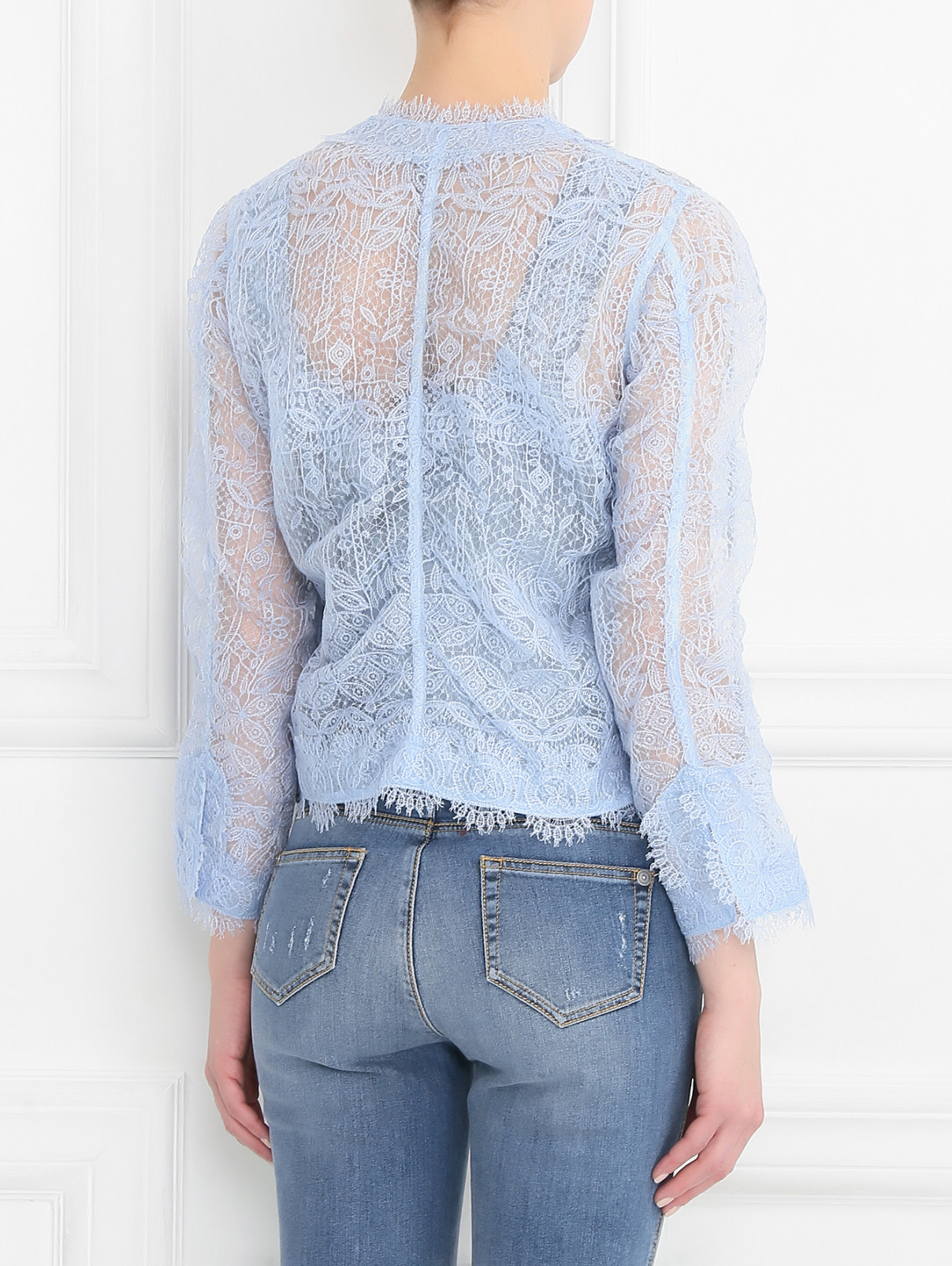 Куртка из кружева Ermanno Scervino  –  МодельВерхНиз1  – Цвет:  Синий