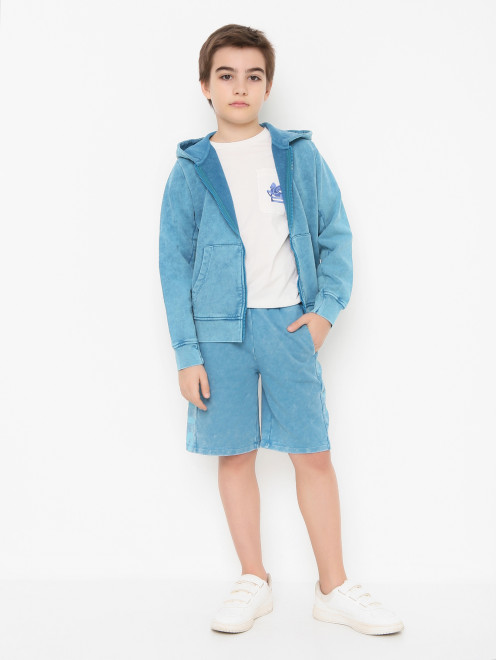 Трикотажные шорты с принтом Stella McCartney kids - МодельОбщийВид
