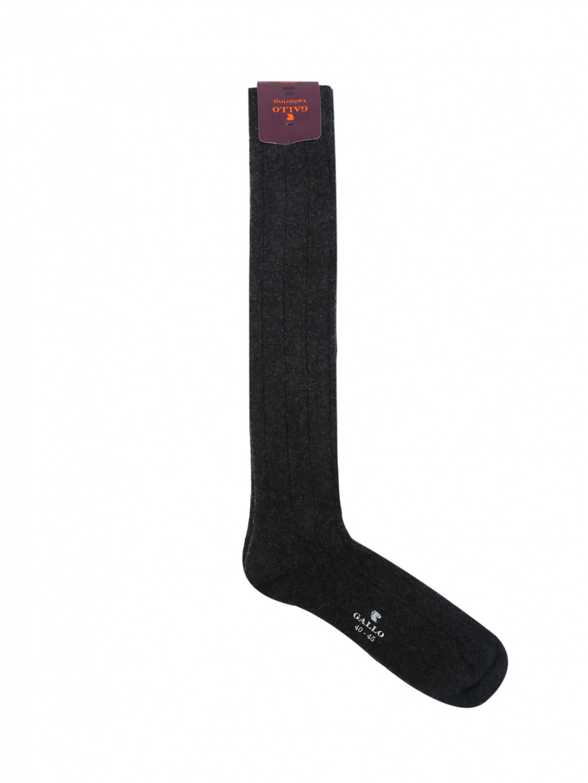 Носки из кашемира однотонные Gallo  –  Общий вид  – Цвет:  Черный