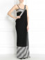 Платье-макси из шелка с узором "полоска" Jean Paul Gaultier  –  Модель Общий вид